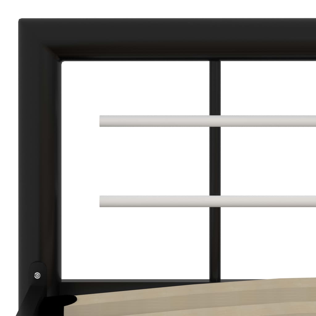 Okvir za krevet crno-bijeli metalni 100 x 200 cm