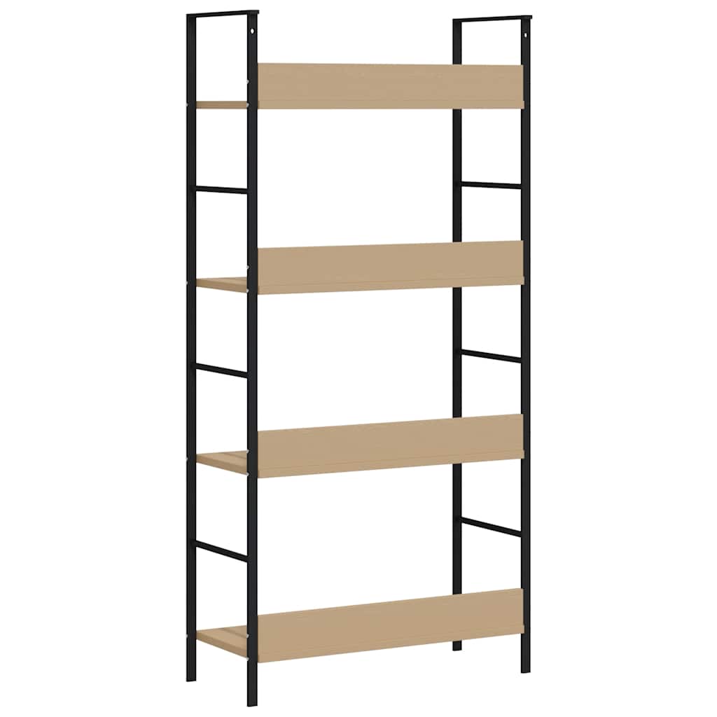 Police za knjige s 4 razine boja hrasta 60x27,6x124,5 cm drvene