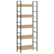 Police za knjige s 5 razina boja hrasta 60x27,6x158,5 cm drvene