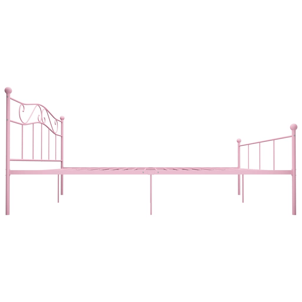 Okvir za krevet ružičasti metalni 180 x 200 cm