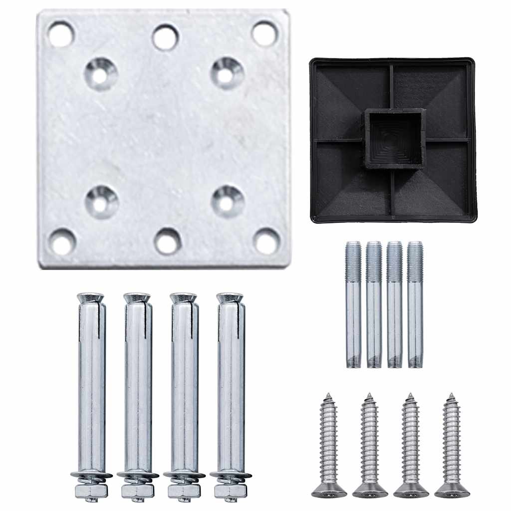 Set WPC ograda 1 kvadratna + 1 kosa 273 x 186 cm smeđi