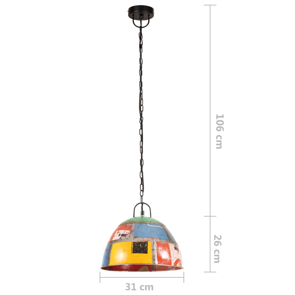 Industrijska viseća svjetiljka 25 W šarena okrugla 31 cm E27