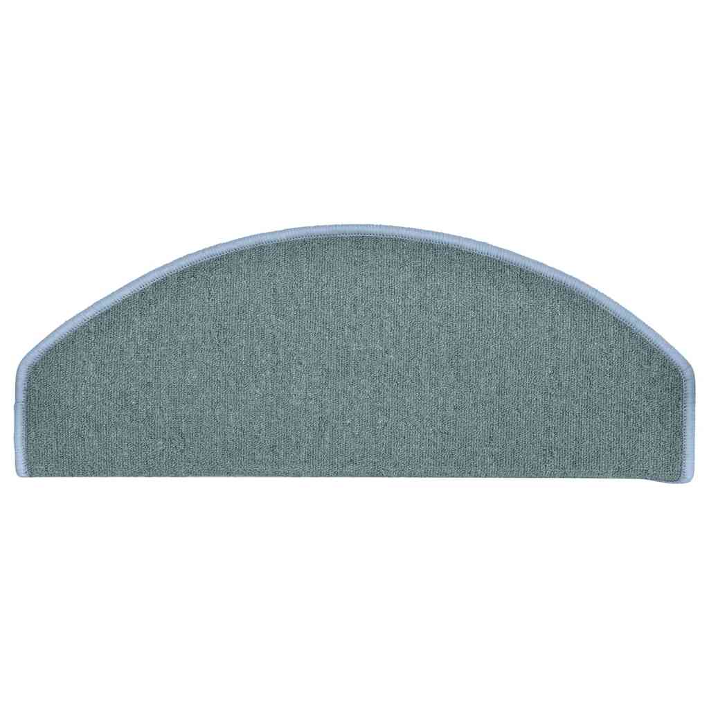 Prostirke za stepenice 15 kom 65x24x4 cm morsko plave poluokrugle velike