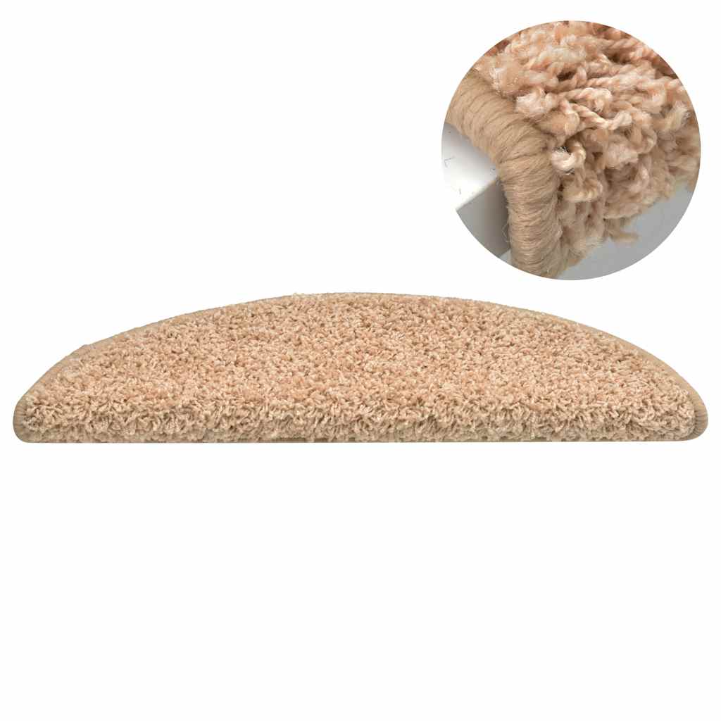 Prostirke za stepenice 15 kom 65x21x4 cm zlatne poluokrugle velike