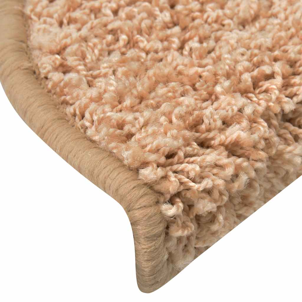 Prostirke za stepenice 15 kom 65x21x4 cm zlatne poluokrugle velike