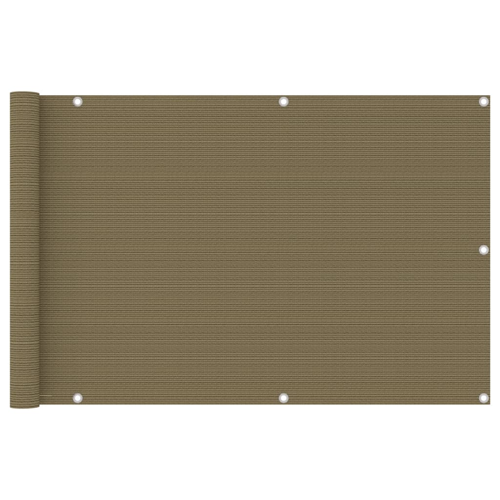 Balkonski zastor smeđe-sivi 90 x 600 cm HDPE