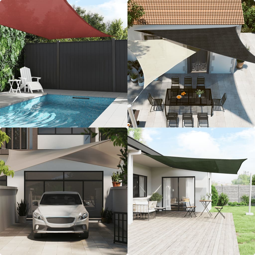 Jedro za zaštitu od sunca 160 g/m² krem 4,5 x 4,5 x 4,5 m HDPE