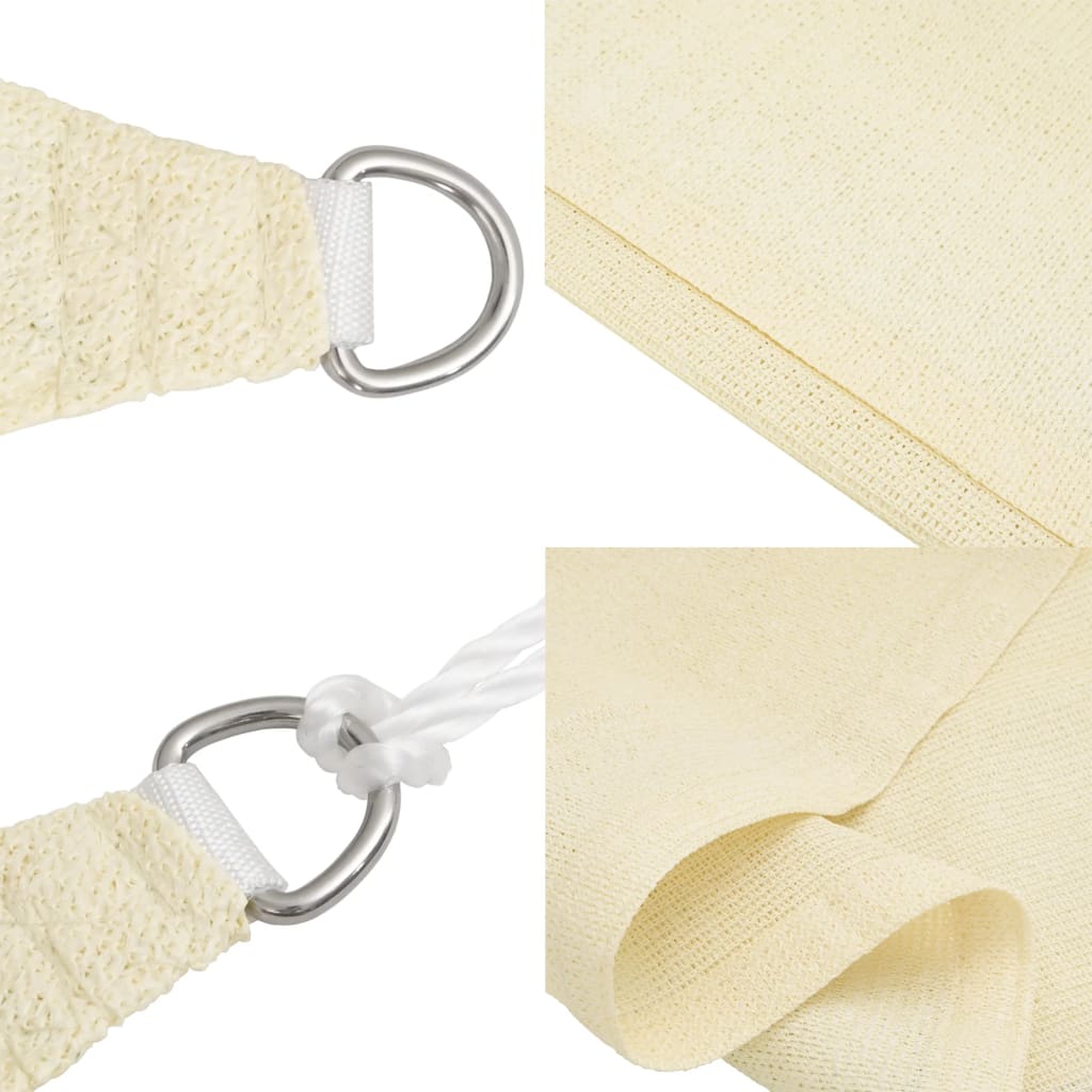Jedro za zaštitu od sunca 160 g/m² krem 4,5 x 4,5 x 4,5 m HDPE