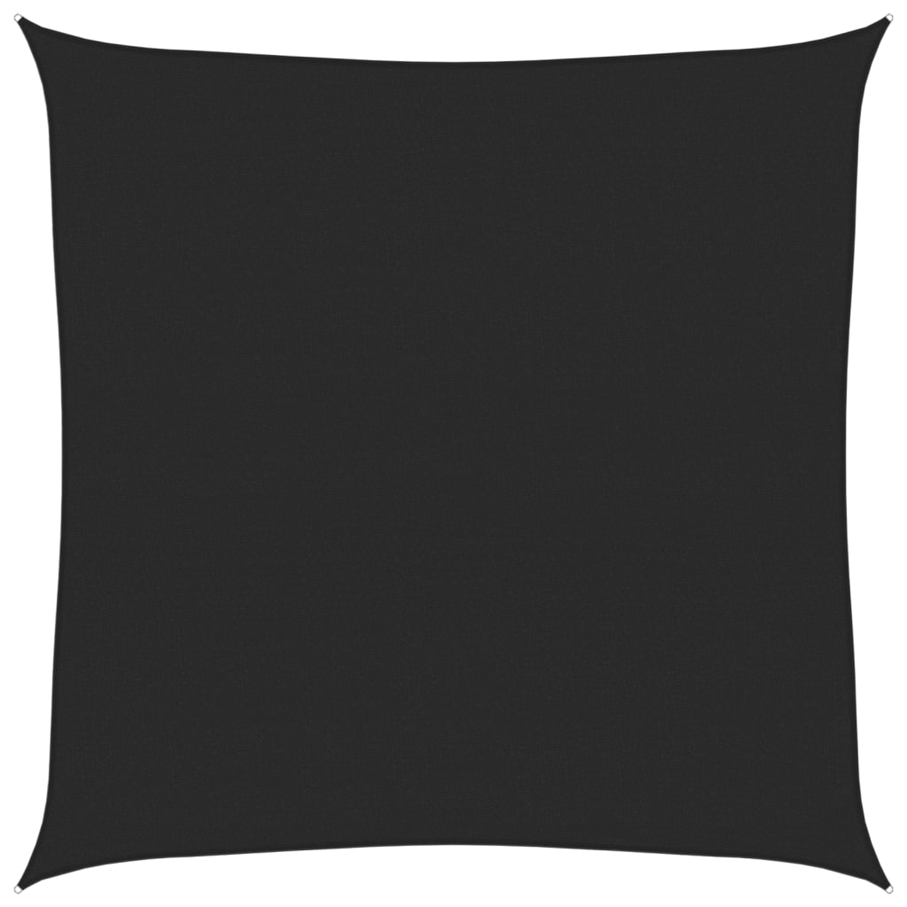 Jedro za zaštitu od sunca 160 g/m² crno 6 x 6 m HDPE