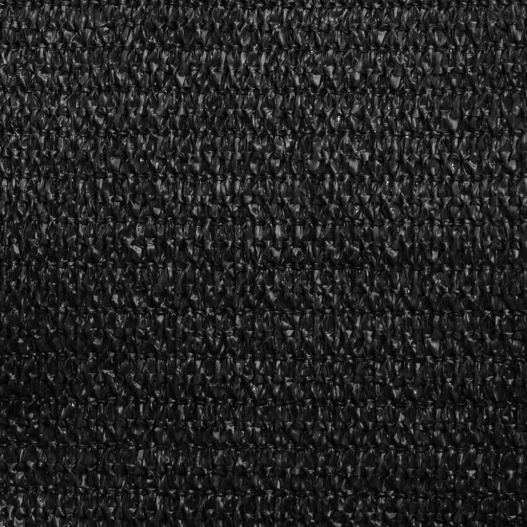Jedro za zaštitu od sunca 160 g/m² crno 6 x 6 m HDPE