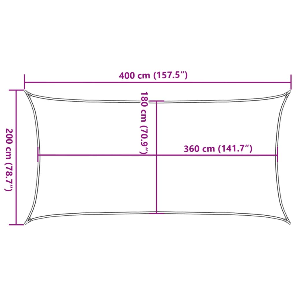 Jedro za zaštitu od sunca 160 g/m² smeđe 2 x 4 m HDPE