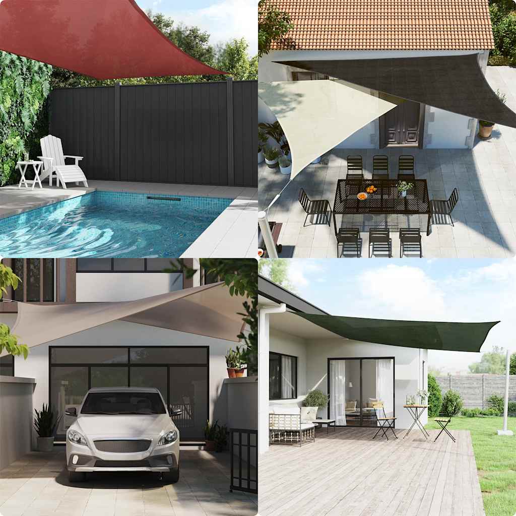 Jedro za zaštitu od sunca 160 g/m² Trapezoidno smeđe 4/5x4 m HDPE