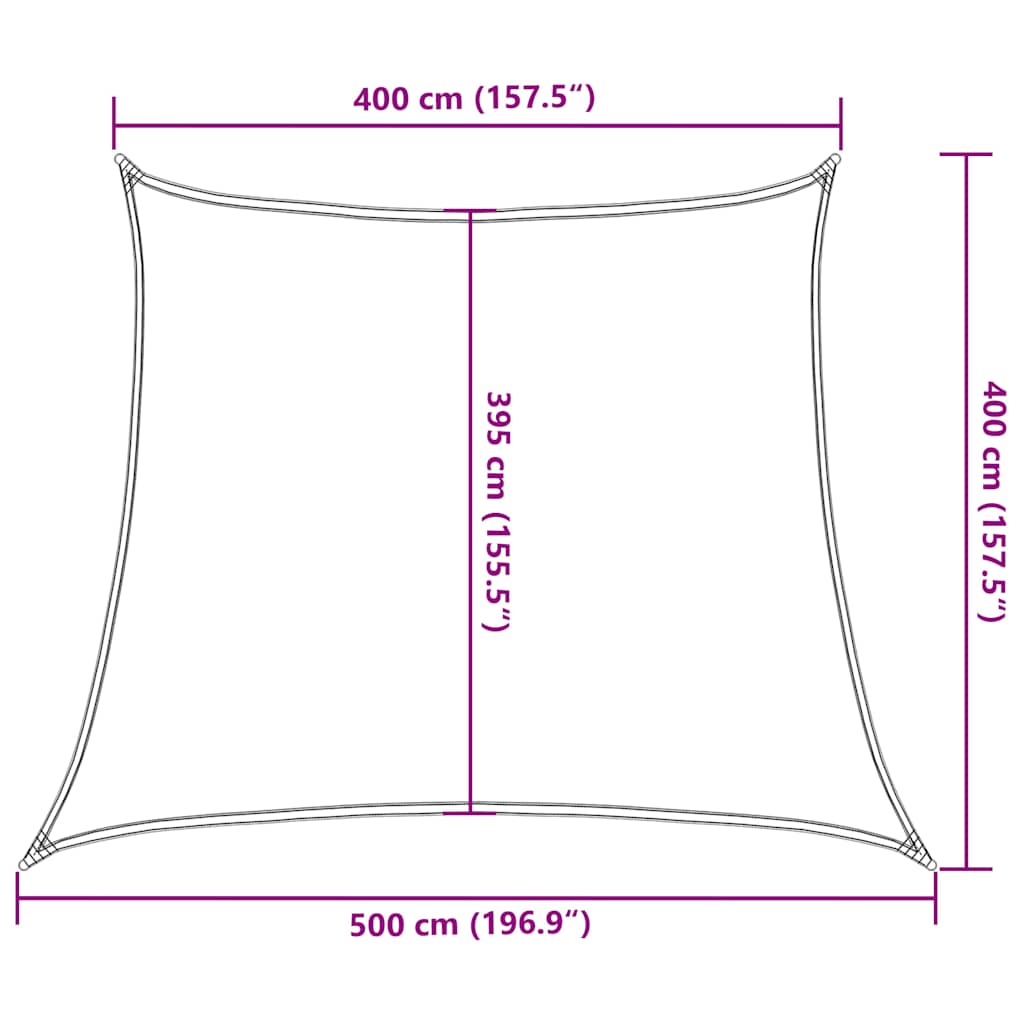 Jedro za zaštitu od sunca 160 g/m² Trapezoidno smeđe 4/5x4 m HDPE
