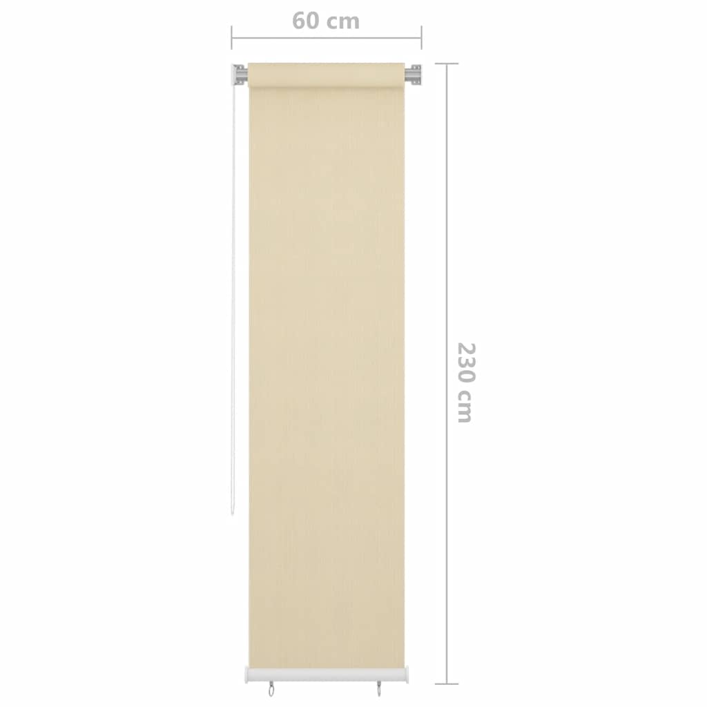 Vanjska roleta za zamračivanje krem 60 x 230 cm HDPE
