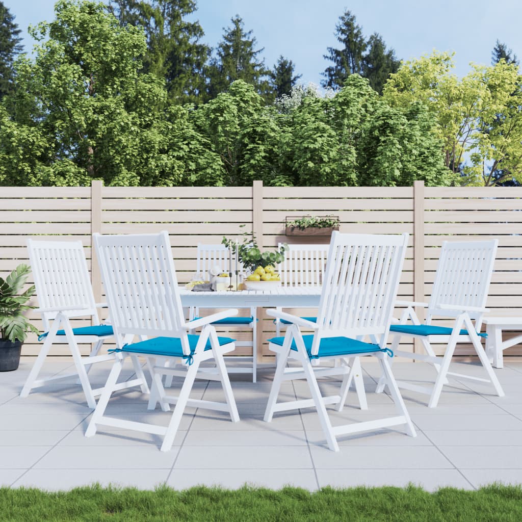 Jastuci za vrtne stolice 6 kom plavi 50 x 50 x 4 cm od tkanine
