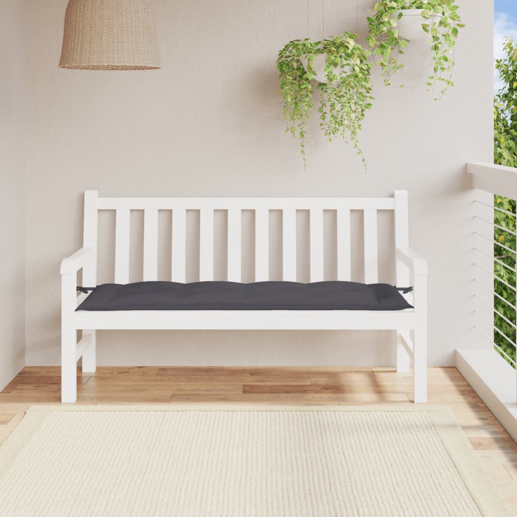Jastuk za vrtnu klupu antracit 150 x 50 x 7 cm tkanina Oxford