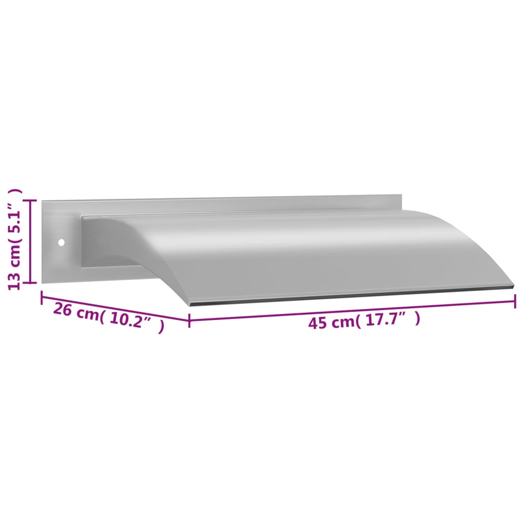 Fontana za bazen srebrna 45x26x13 cm od nehrđajućeg čelika