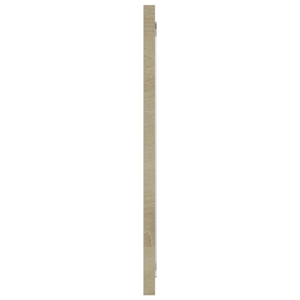 Kupaonsko ogledalo boja hrasta 80x1,5x37 cm konstruirano drvo