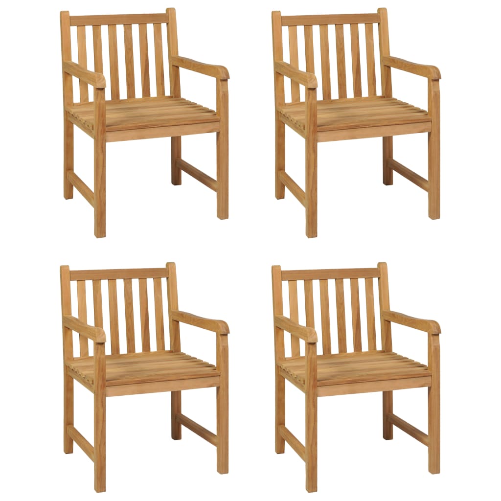 Vrtni blagovaonski set od 5 dijelova 140 x 80 cm masivno tikovino drvo
