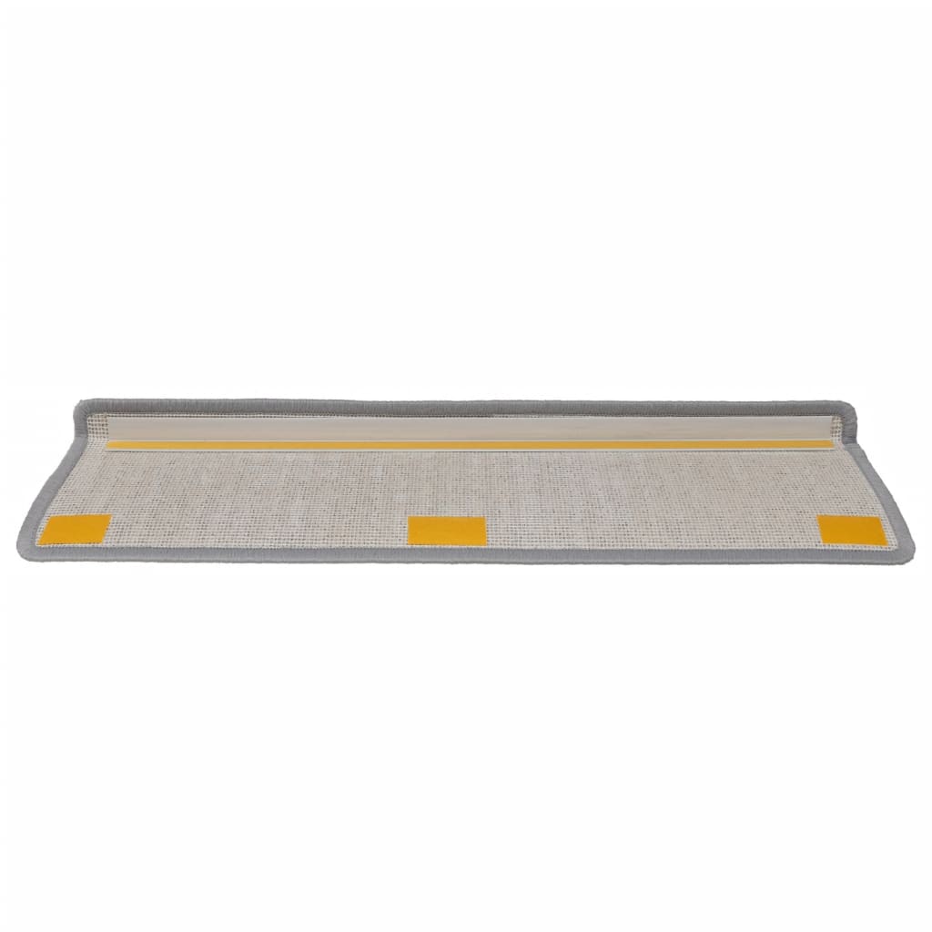 Prostirke za stepenice 15 kom 65x21x4 cm svijetlo sive pravokutne rubove