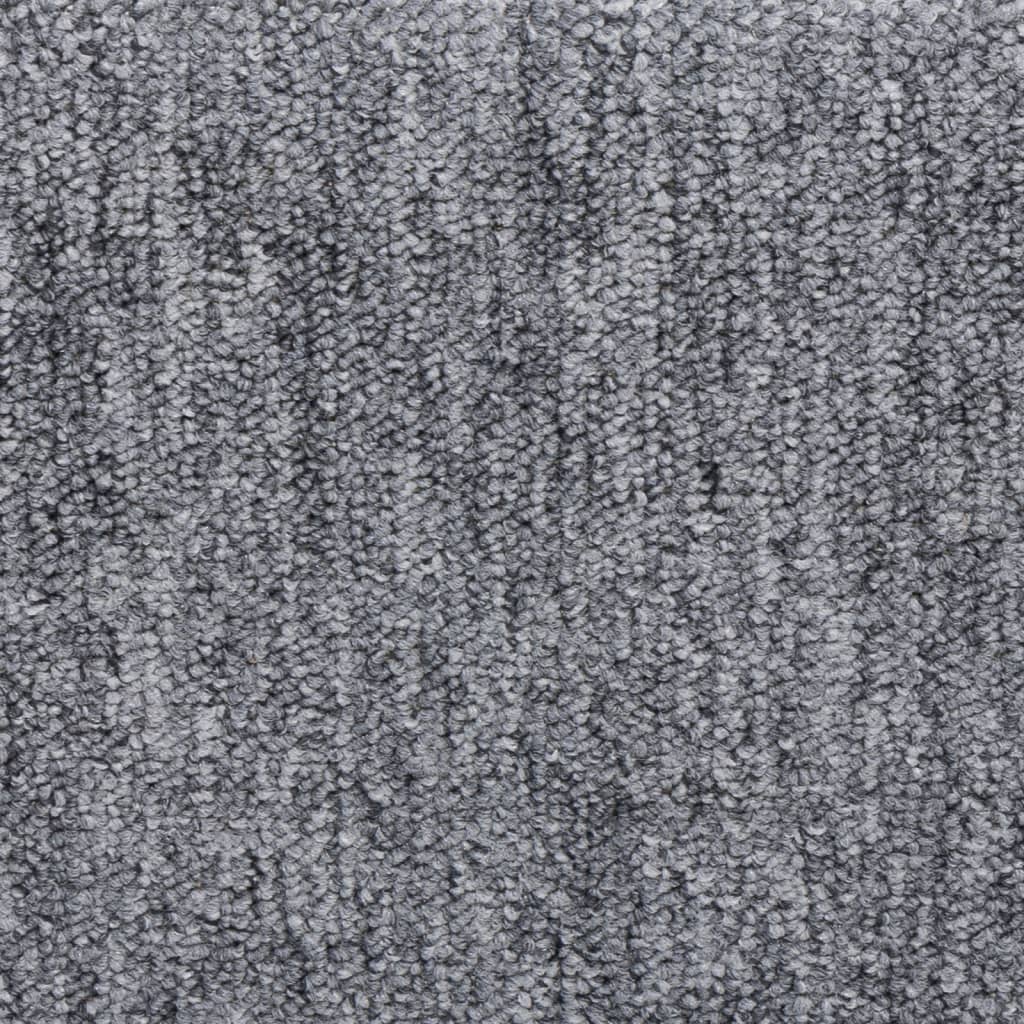 Prostirke za stepenice 15 kom 65x21x4 cm svijetlo sive pravokutne rubove
