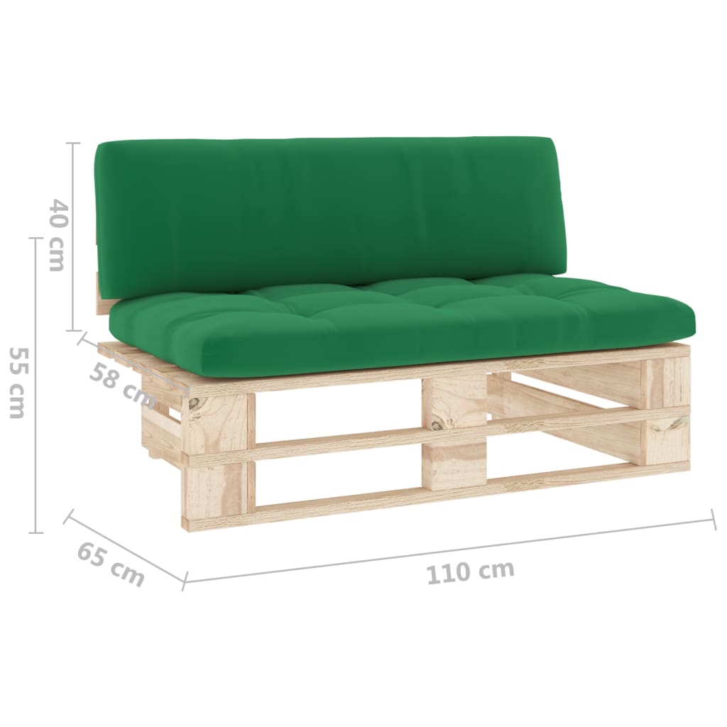 Srednja vrtna sofa od paleta od impregnirane borovine