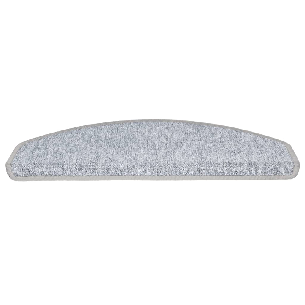 Prostirke za stepenice 10 kom 65x24x4 cm svijetlo sive poluokrugle velike