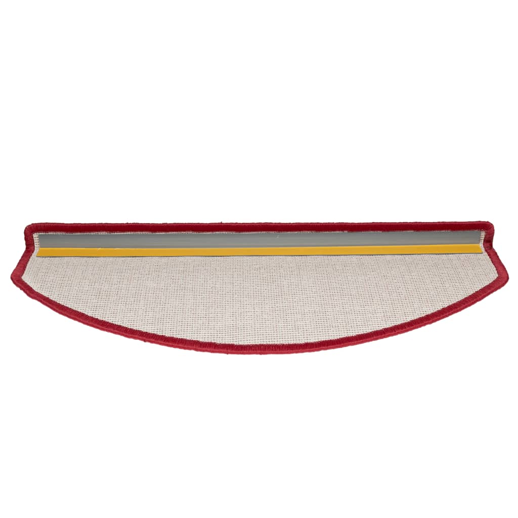 Prostirke za stepenice 10 kom 65x24x4 cm crvene poluokrugle velike