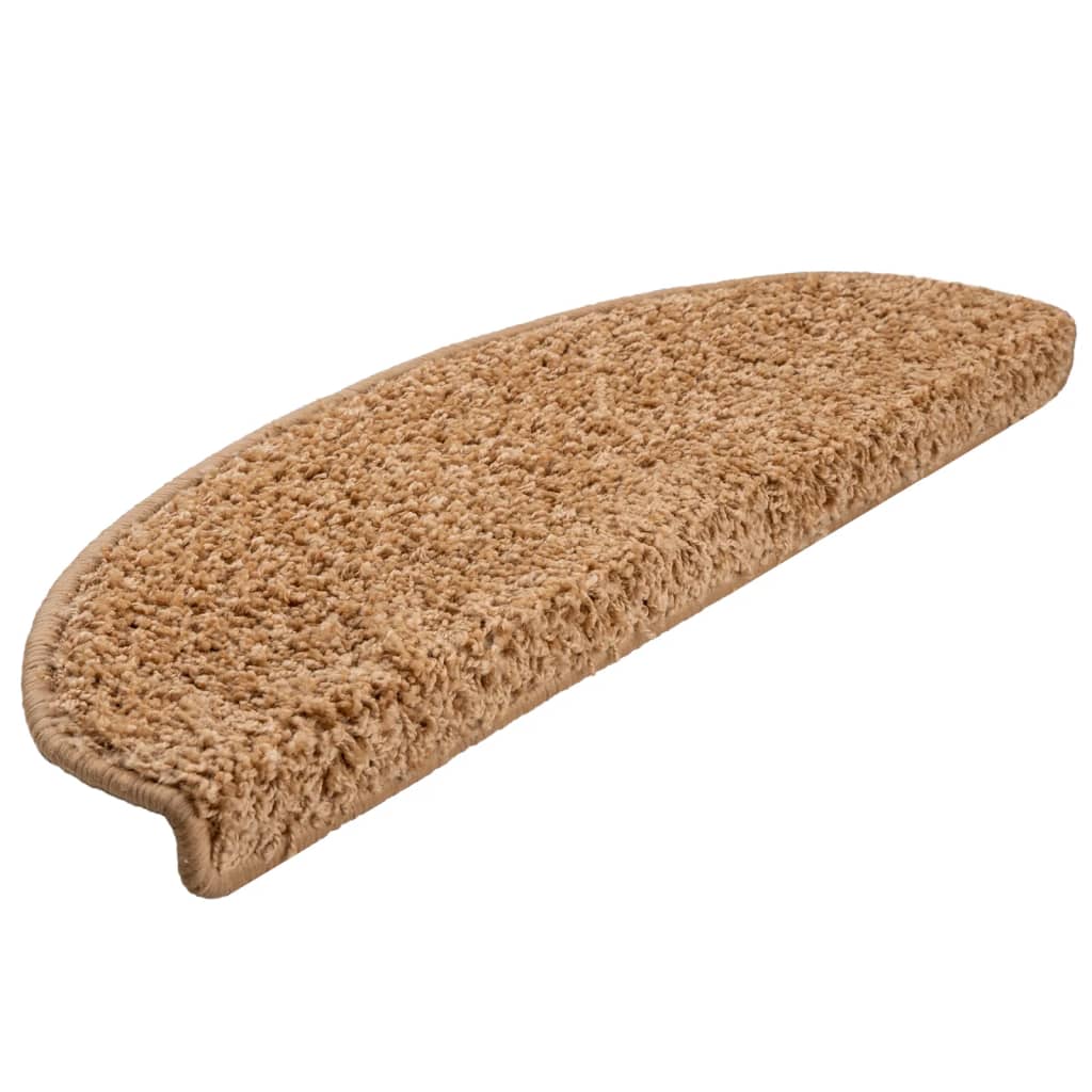 Prostirke za stepenice 10 kom 65x21x4 cm bež poluokrugle velike