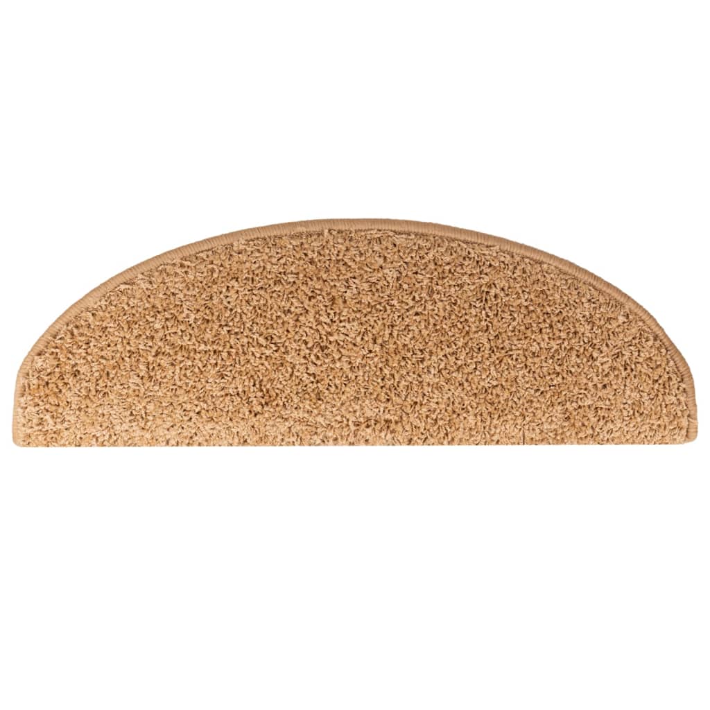Prostirke za stepenice 10 kom 65x21x4 cm bež poluokrugle velike