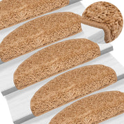 Prostirke za stepenice 10 kom 65x21x4 cm bež poluokrugle velike