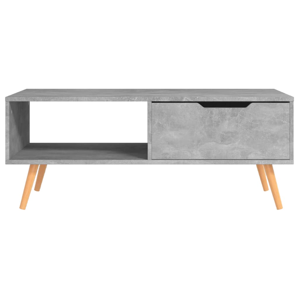 Stolić za kavu boja betona 100 x 49,5 x 43 cm konstruirano drvo
