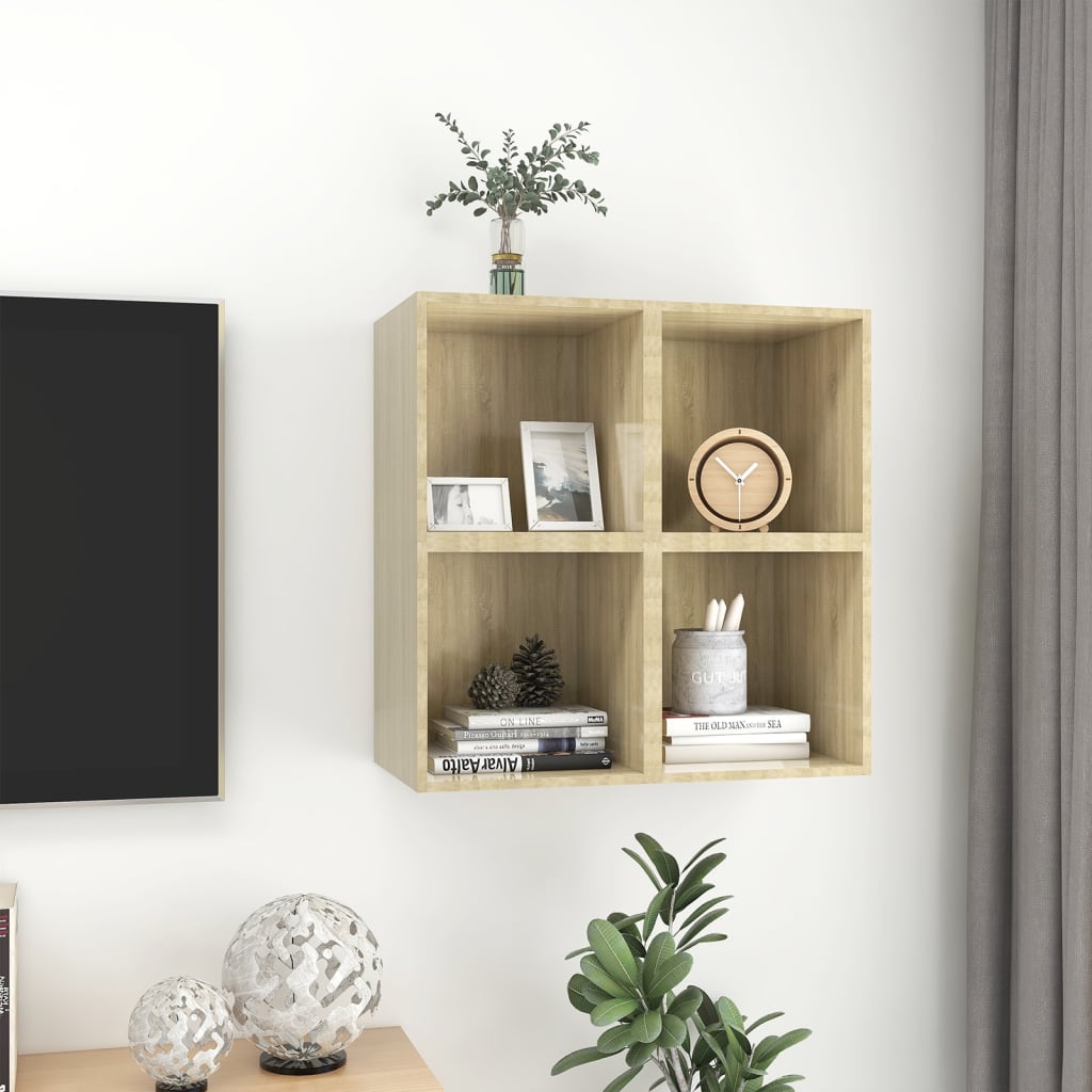 Zidni ormarići 4 kom boja hrasta 37x37x37 cm konstruirano drvo