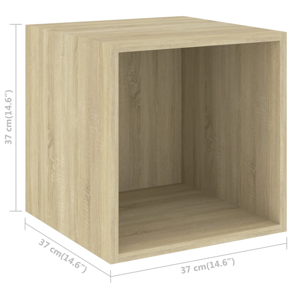 Zidni ormarići 4 kom boja hrasta 37x37x37 cm konstruirano drvo