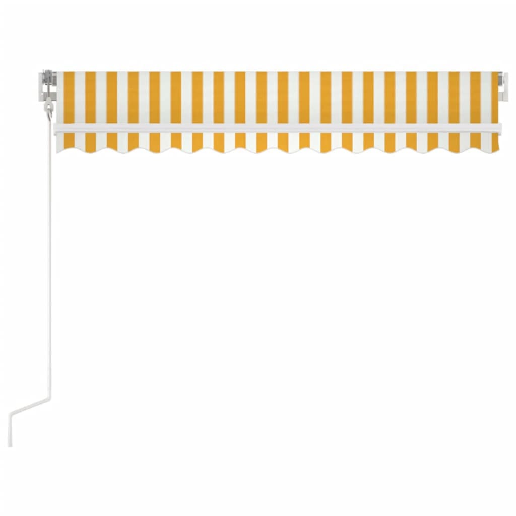 Tenda na automatsko uvlačenje 350 x 250 cm žuto-bijela