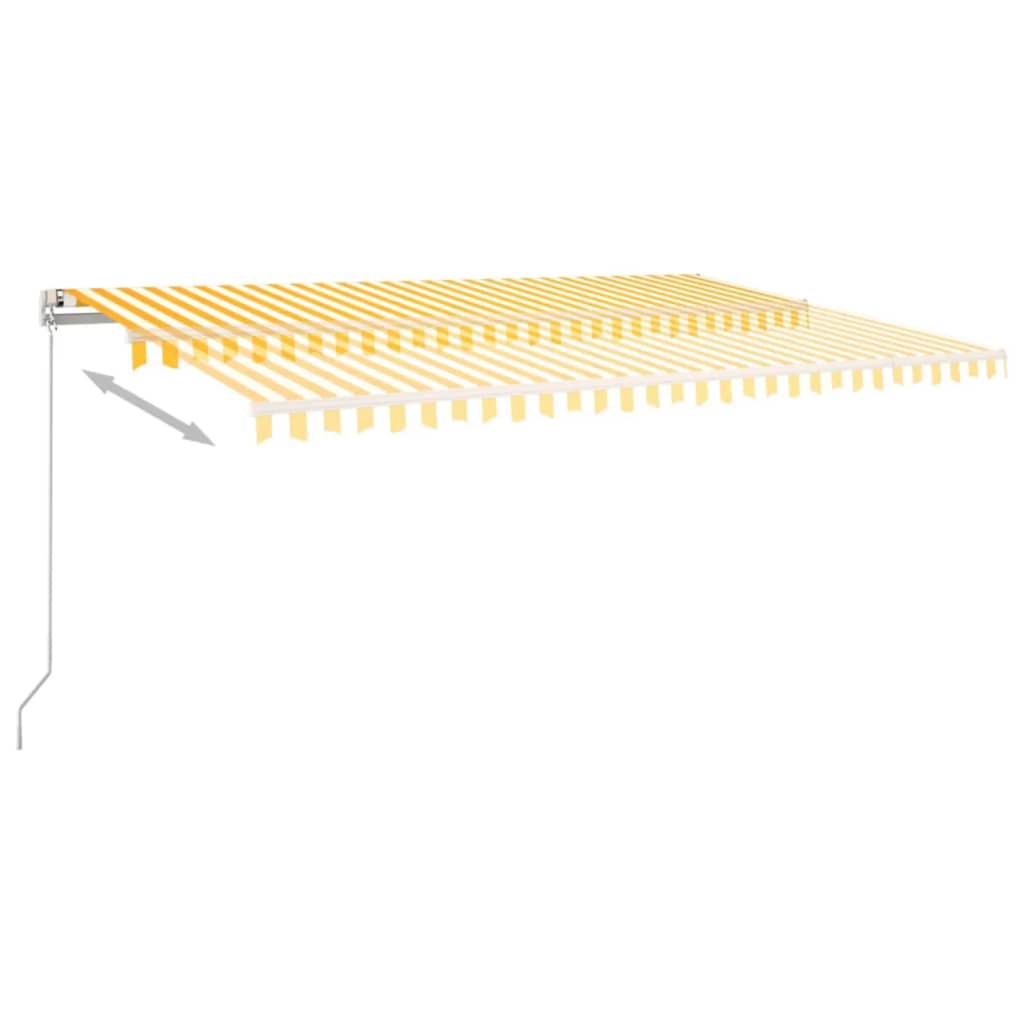 Tenda na ručno uvlačenje 500 x 350 cm žuto-bijela