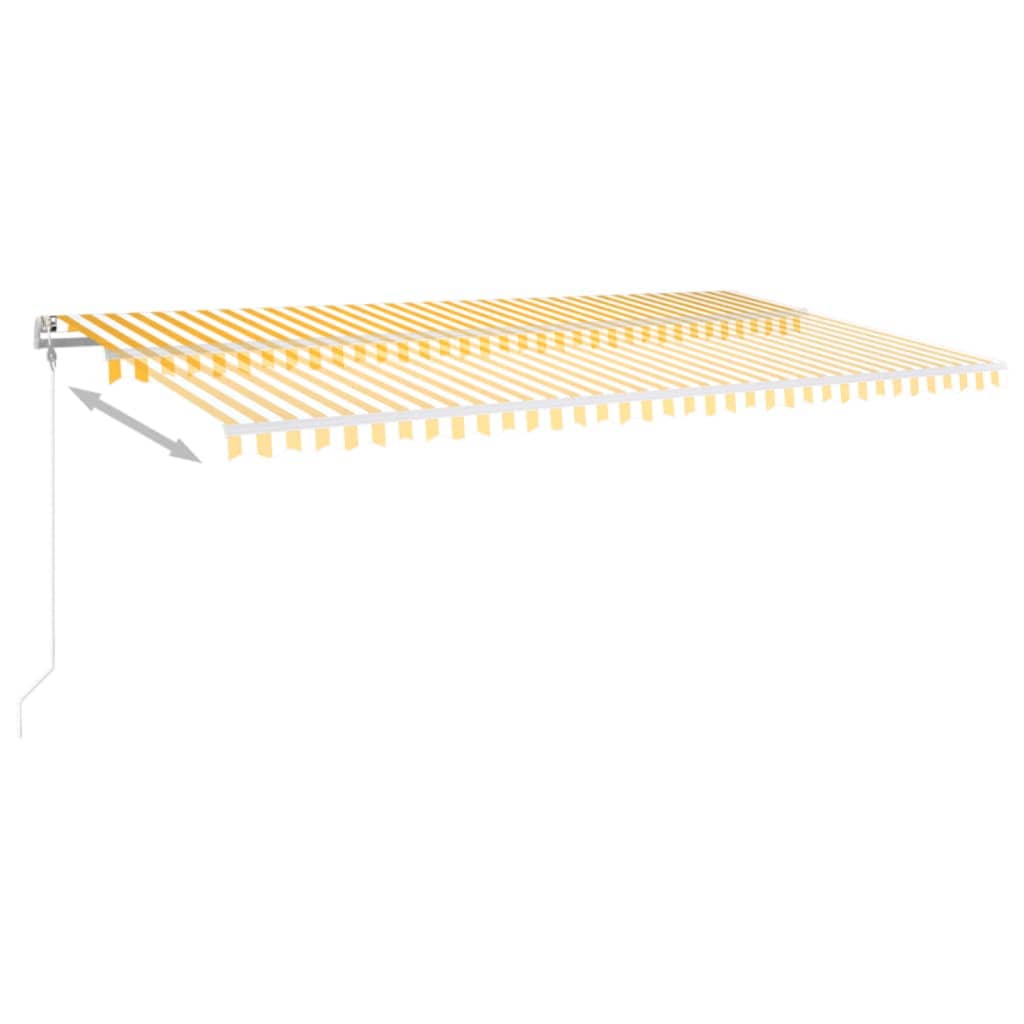 Tenda na automatsko uvlačenje 600x350 cm žuto-bijela