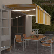 Automatska tenda s roletom i senzorom LED 5 x 3 m žuto-bijela