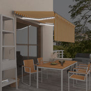 Automatska tenda s roletom i senzorom LED 3,5x2,5 m žuto-bijela