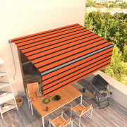 Tenda na ručno uvlačenje s roletom 4 x 3 m narančasto-smeđa