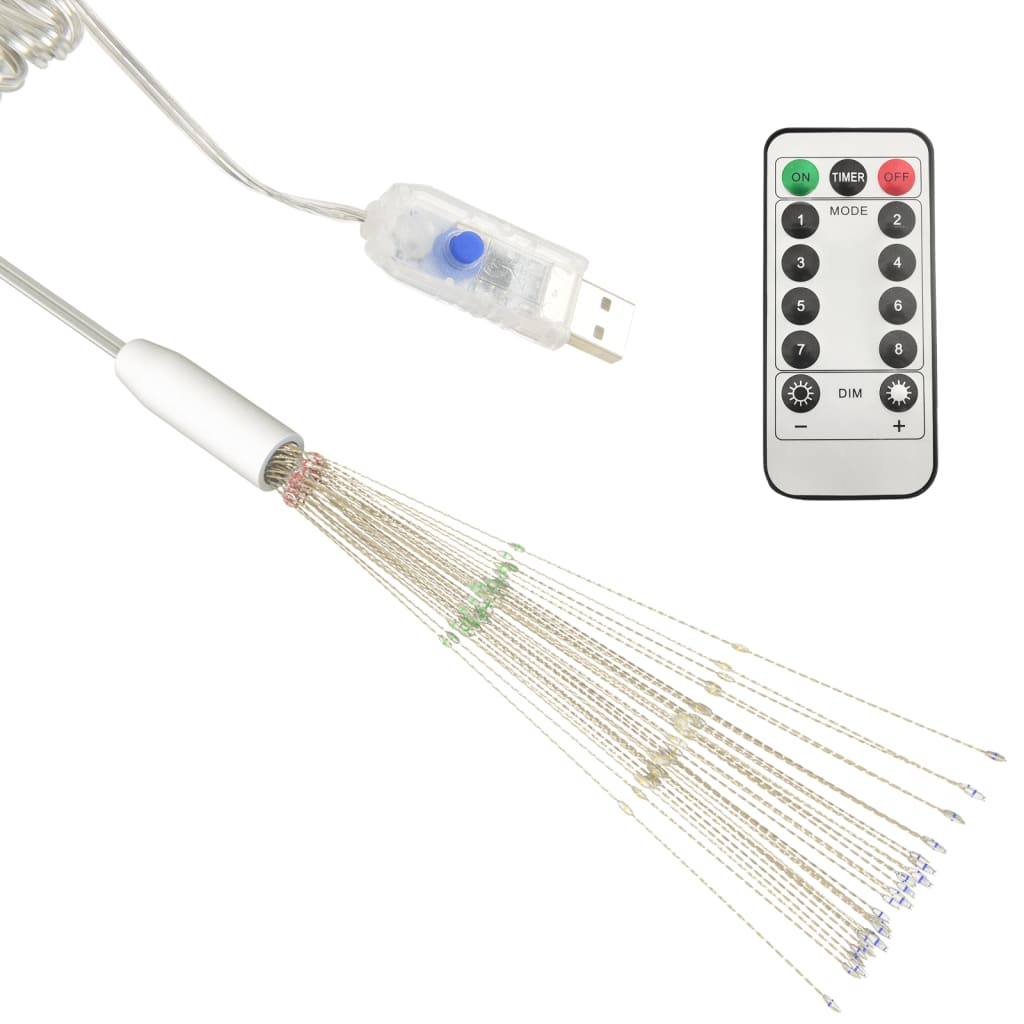 Božićna svjetla izgled vatrometa 4 kom raznobojna 20 cm 560 LED