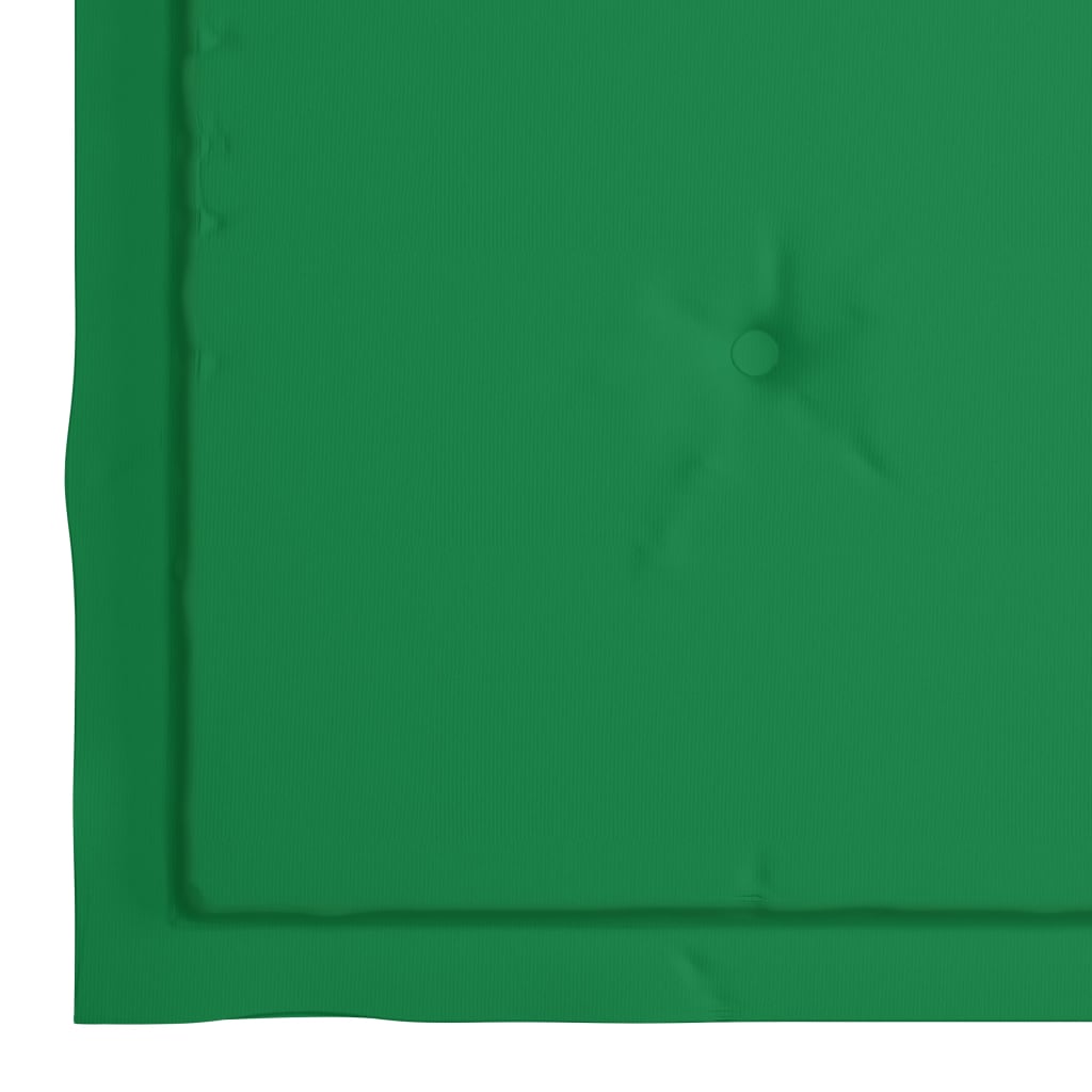 Vrtne stolice sa zelenim jastucima 6 kom od masivne tikovine