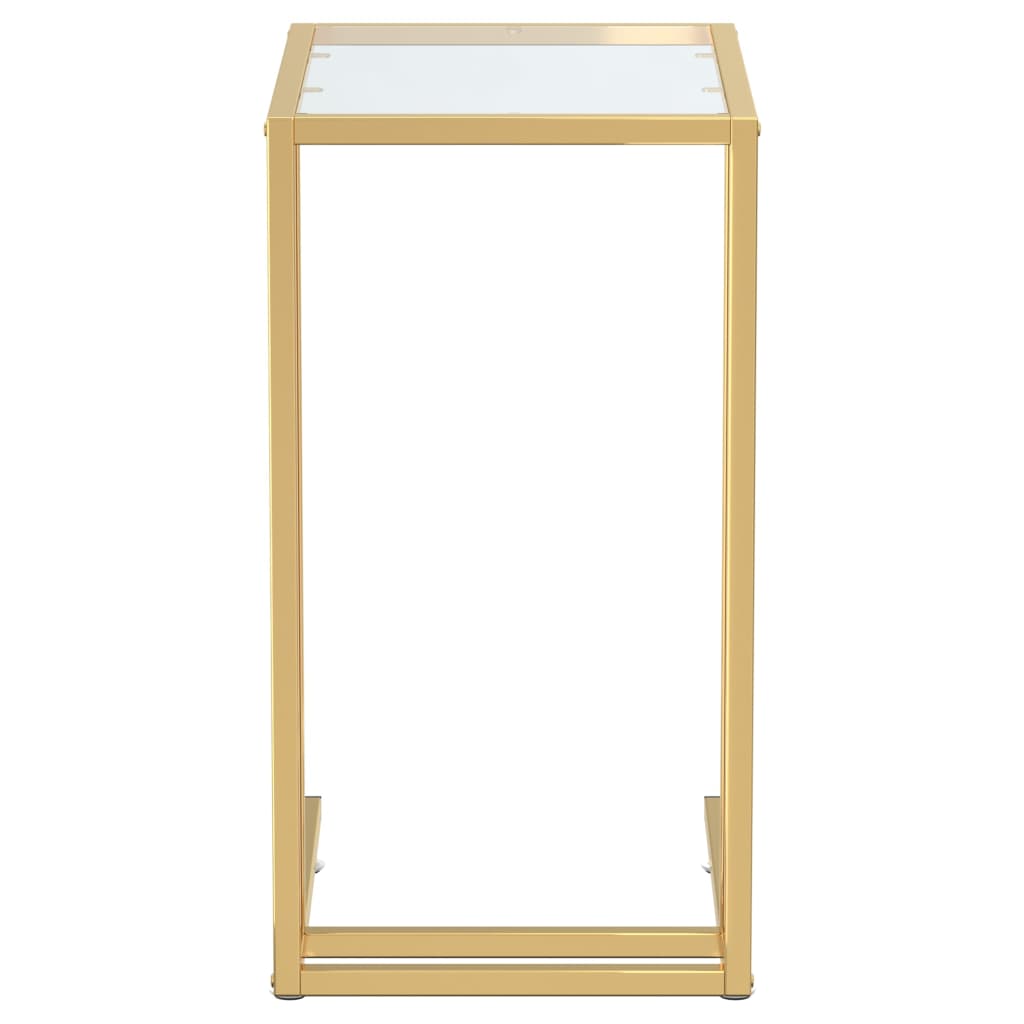 Bočni stolić za računalo prozirni 50x35x65 cm kaljeno staklo