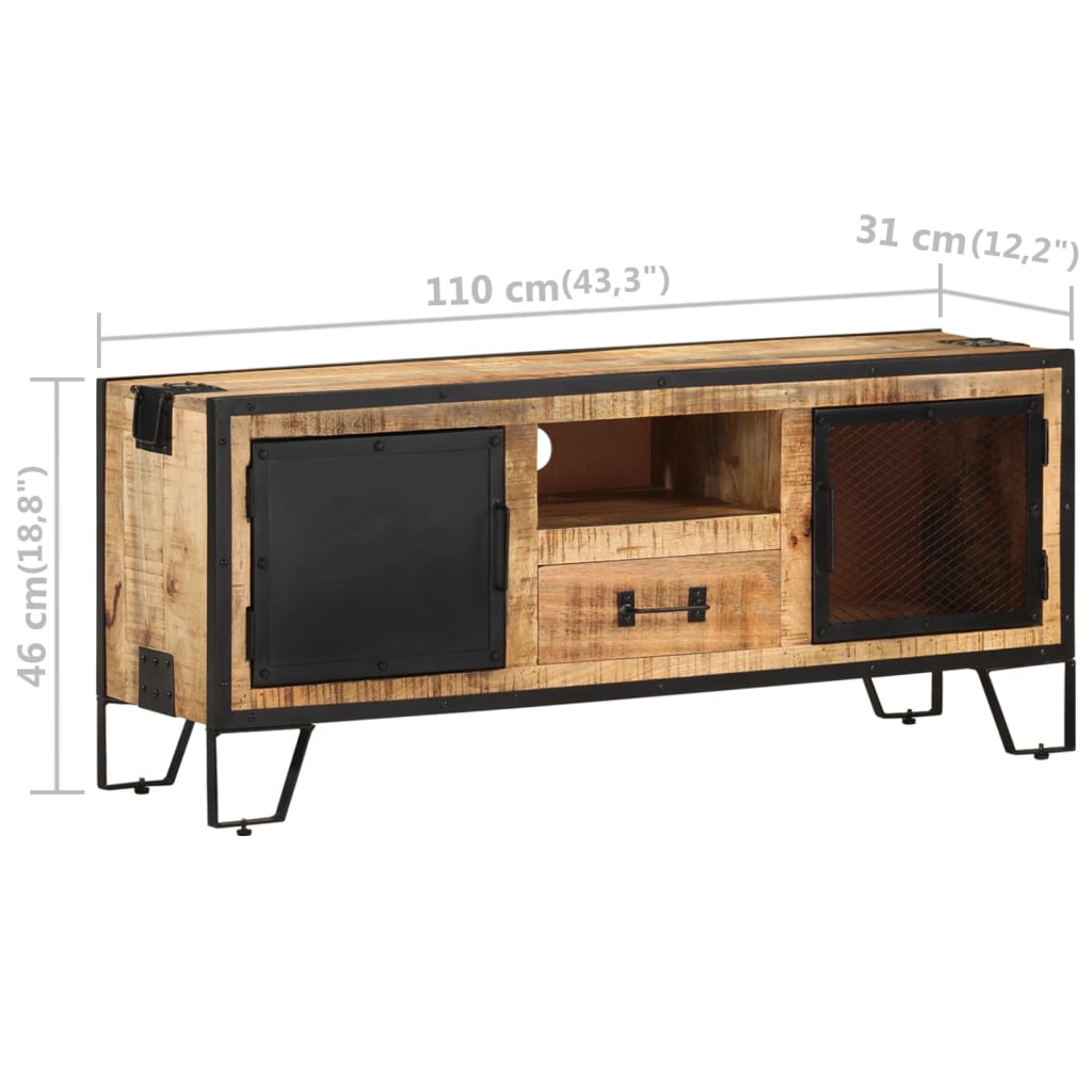 TV ormarić 110 x 31 x 46 cm od grubog drva manga