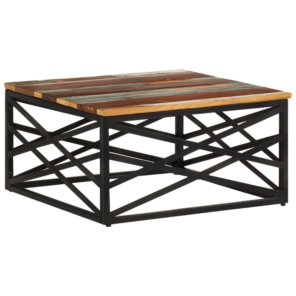 Stolić za kavu 68 x 68 x 35 cm od masivnog obnovljenog drva