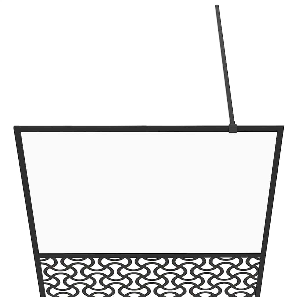 Pregrada za tuširanje s prozirnim staklom ESG 90 x 195 cm crna