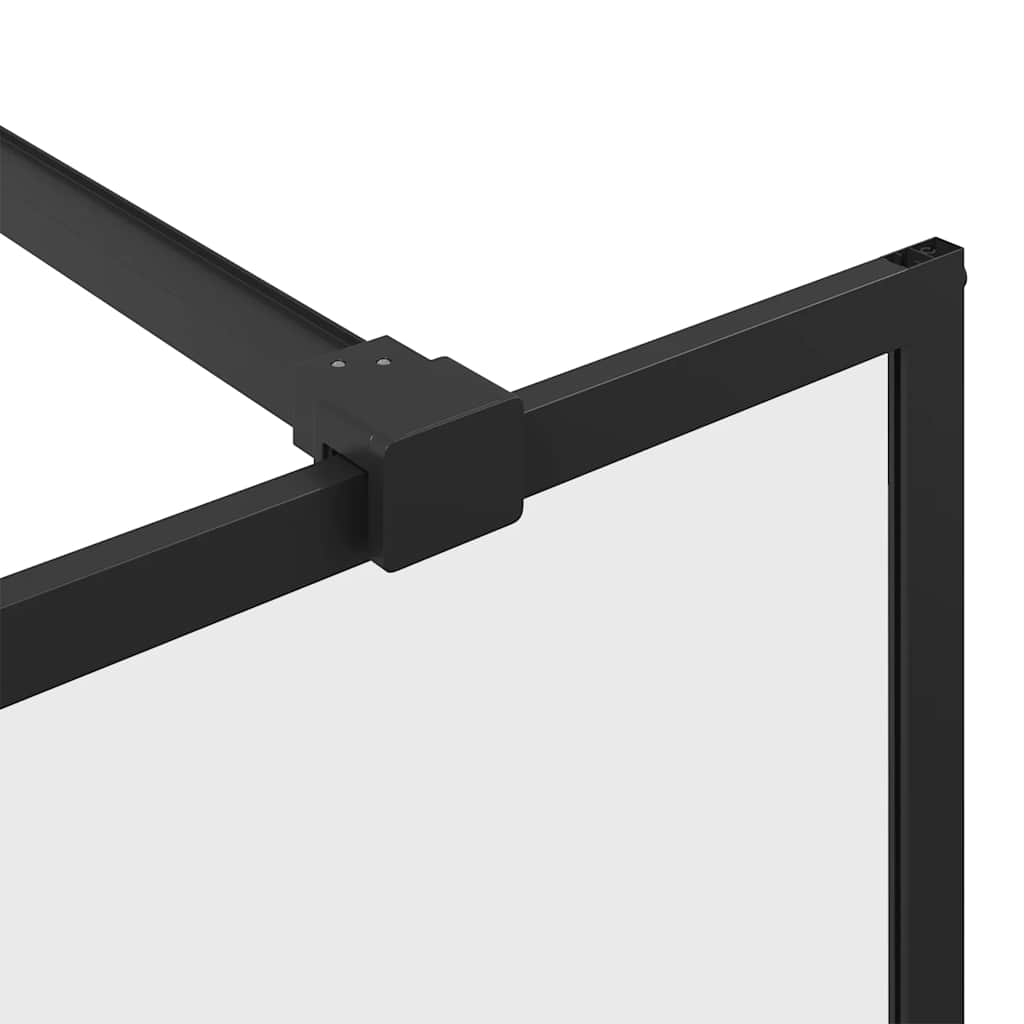 Pregrada za tuširanje s prozirnim staklom ESG 90 x 195 cm crna