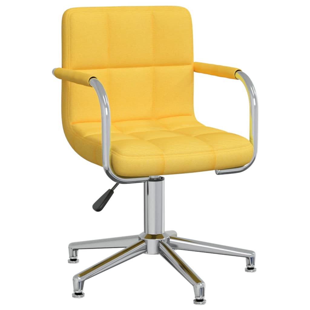 Okretna uredska stolica od tkanine boja senfa
