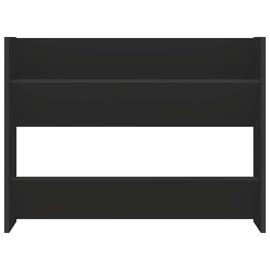 Zidni ormarić za cipele crni 80 x 18 x 60 cm konstruirano drvo