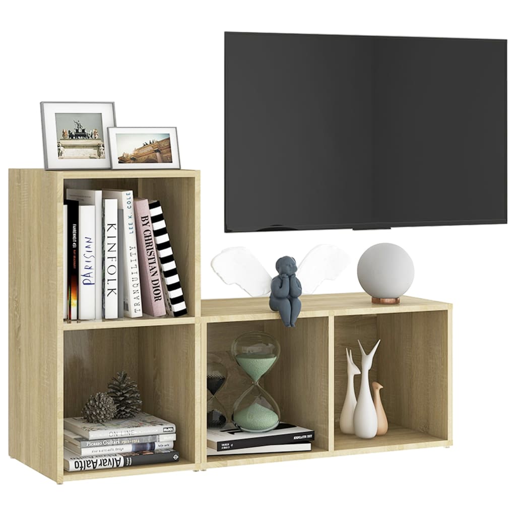 TV ormarići 2 kom boja hrasta 72x35x36,5 cm konstruirano drvo